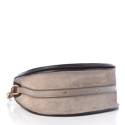 Chloe Calfskin Suede Medium Nile Bracelet Bag Motty Grey 4 of 9