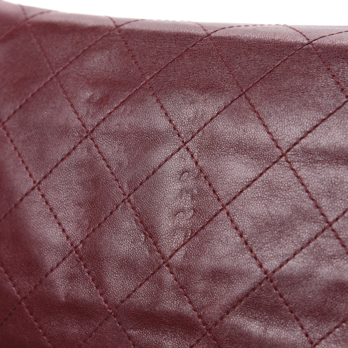 Lambskin Quilted Single Flap Red
