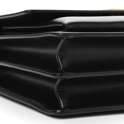 Saint Laurent Smooth Calfskin Medium Monogram Sunset Satchel Black 9 of 10