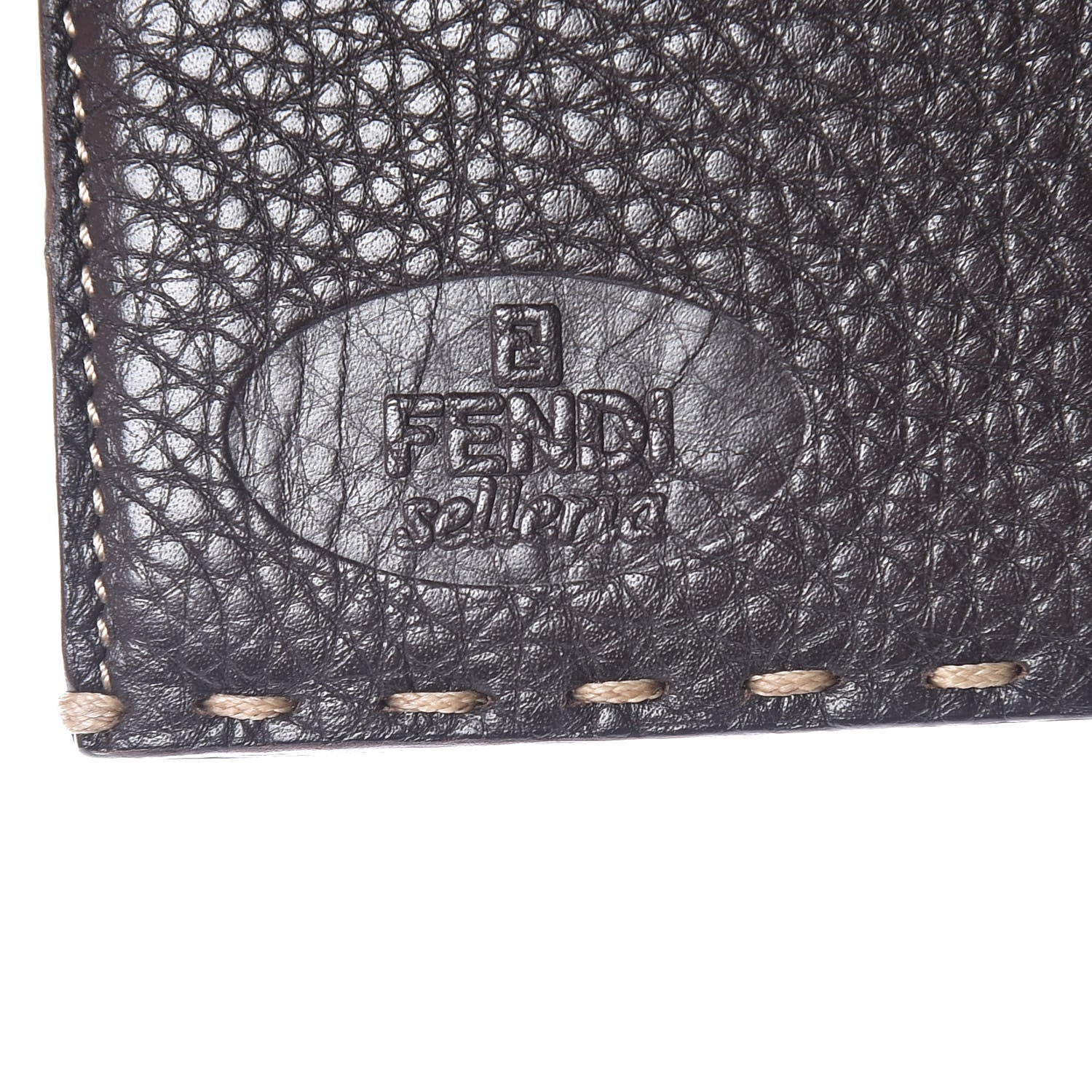 Fendi Cuoio Romano Selleria Bi-Fold Wallet Testa di Moro 6 of 9