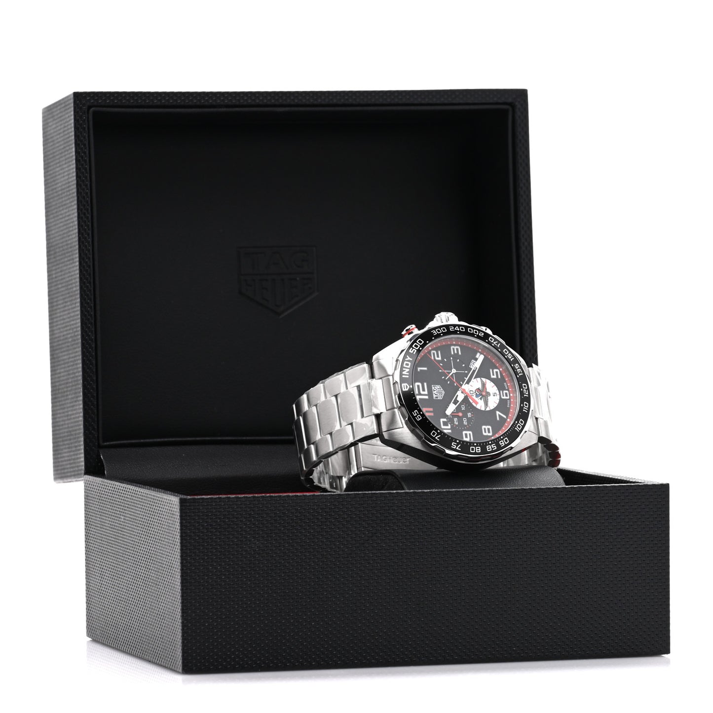 Stainless Steel 43mm Formula 1 Chronograph Quartz Watch Black CAZ101AW