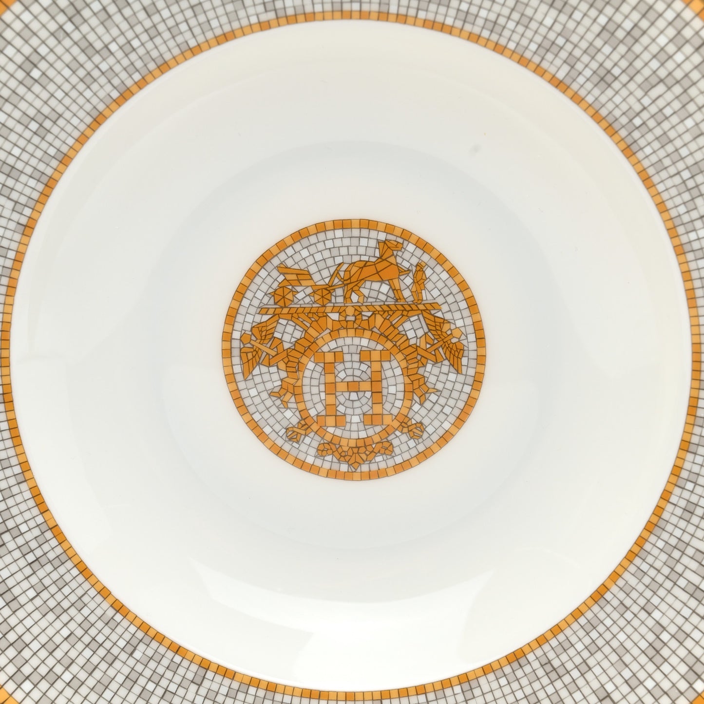 Porcelain Mosaique Au 24 Platine Soup Plate Set of 2