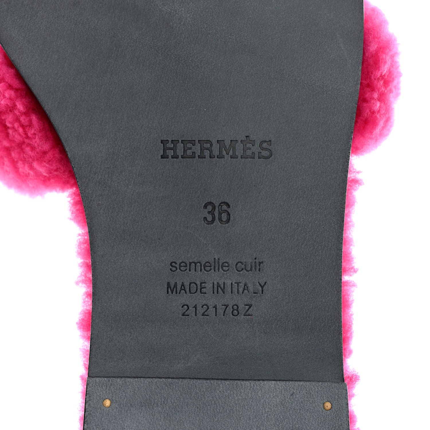 Hermes Woolskin Oran Sandals 36 Rose Fuchsia 7 of 9