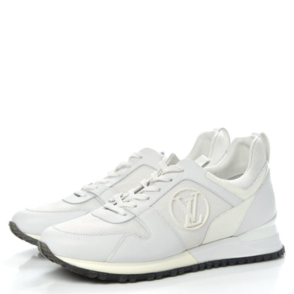 Louis Vuitton Calfskin Mesh Mens Run Away Sneakers 8.5 White 3 of 6