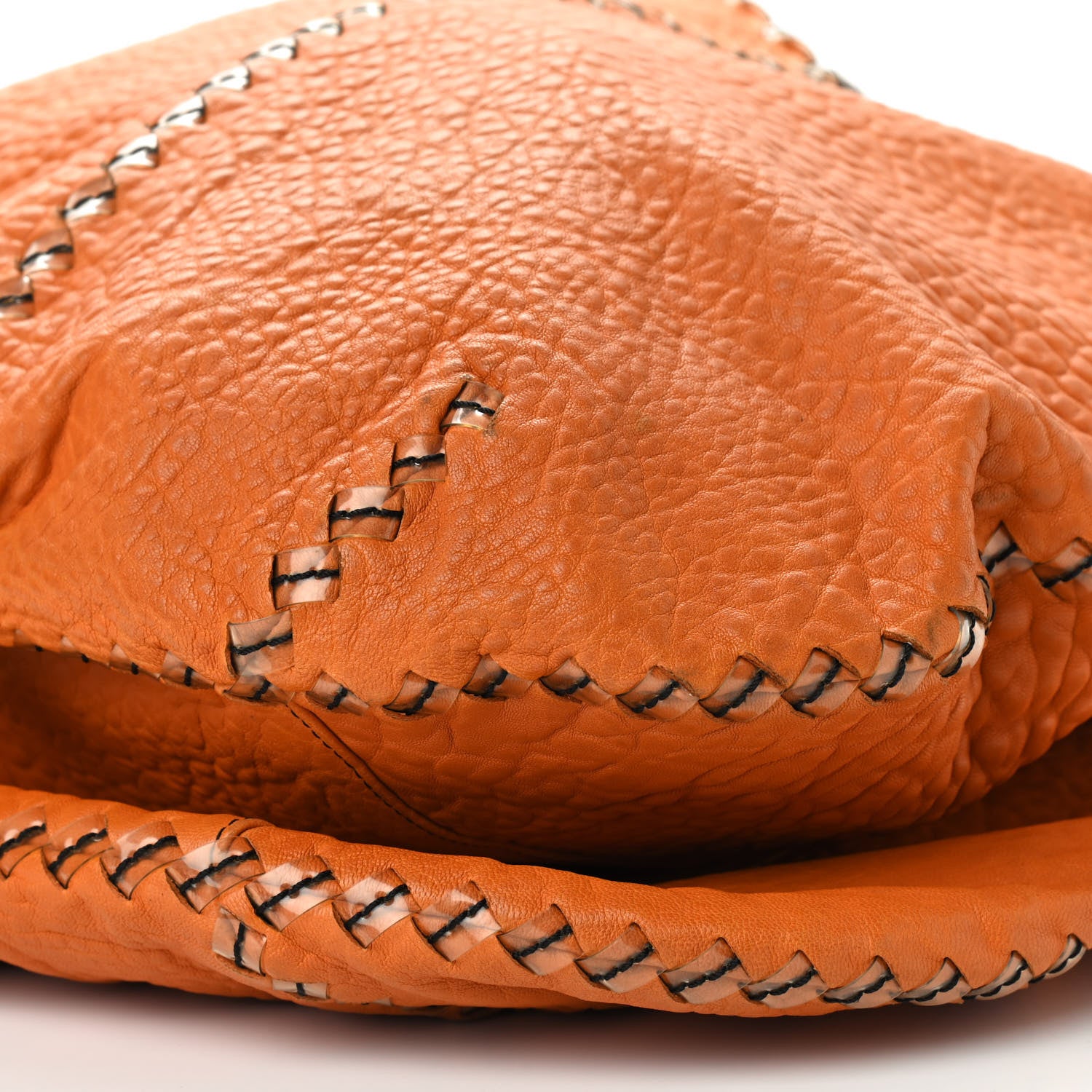 Bottega Veneta Calfskin PVC Large Double Compartment Hobo Orange 9 of 9