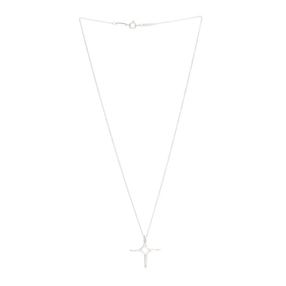 Tiffany Sterling Silver Elsa Peretti Infinity Cross Pendant Necklace 3 of 6