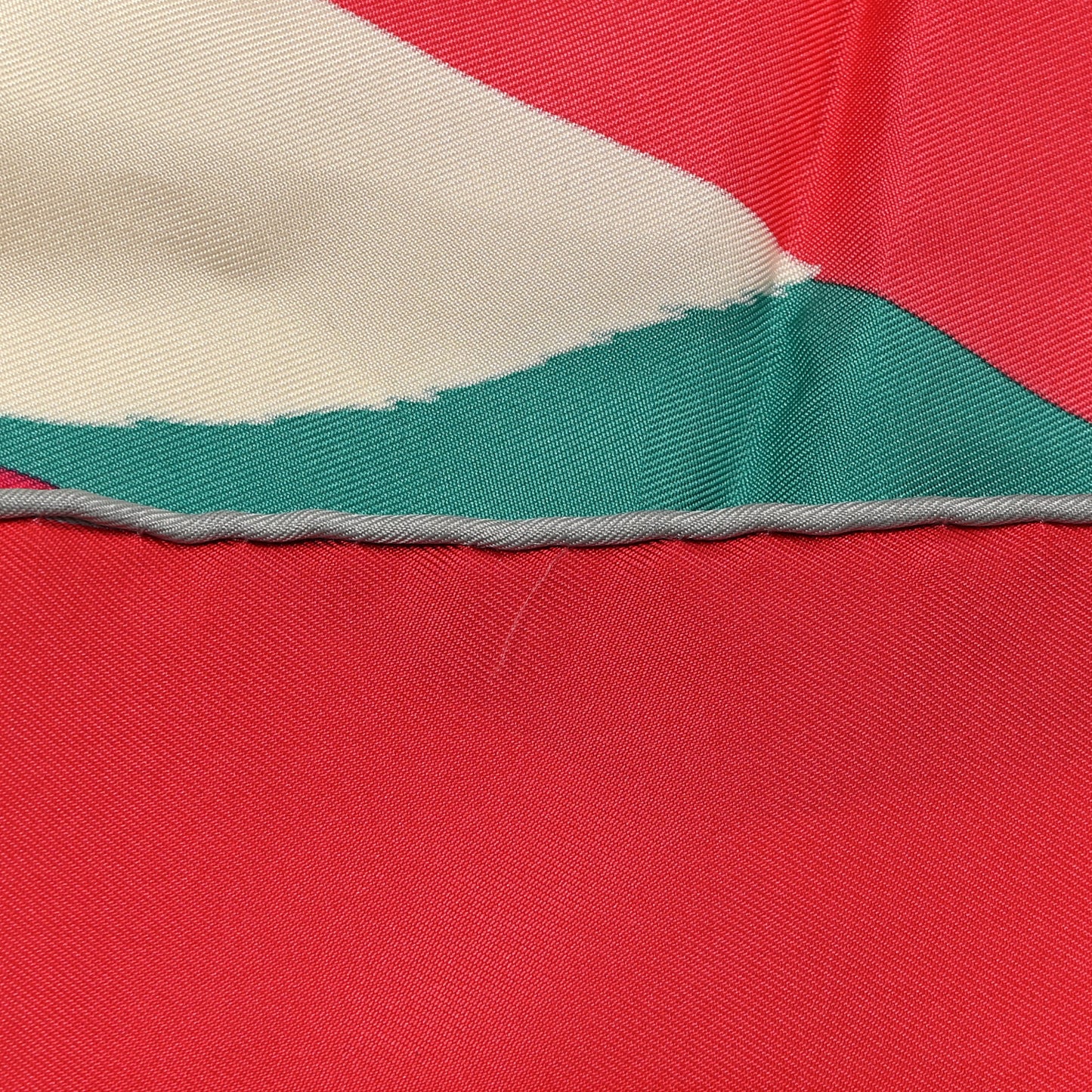 Silk Toucans De Paradis Scarf 90 Rose Vif Creme Vert