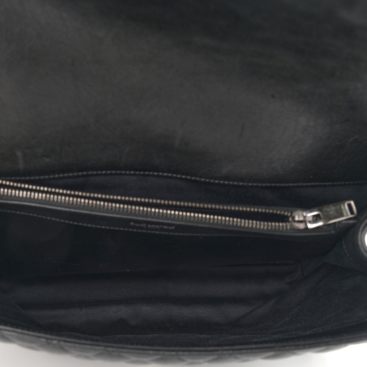 Calfskin Mixed Matelasse Triquilt Large Monogram Satchel Black