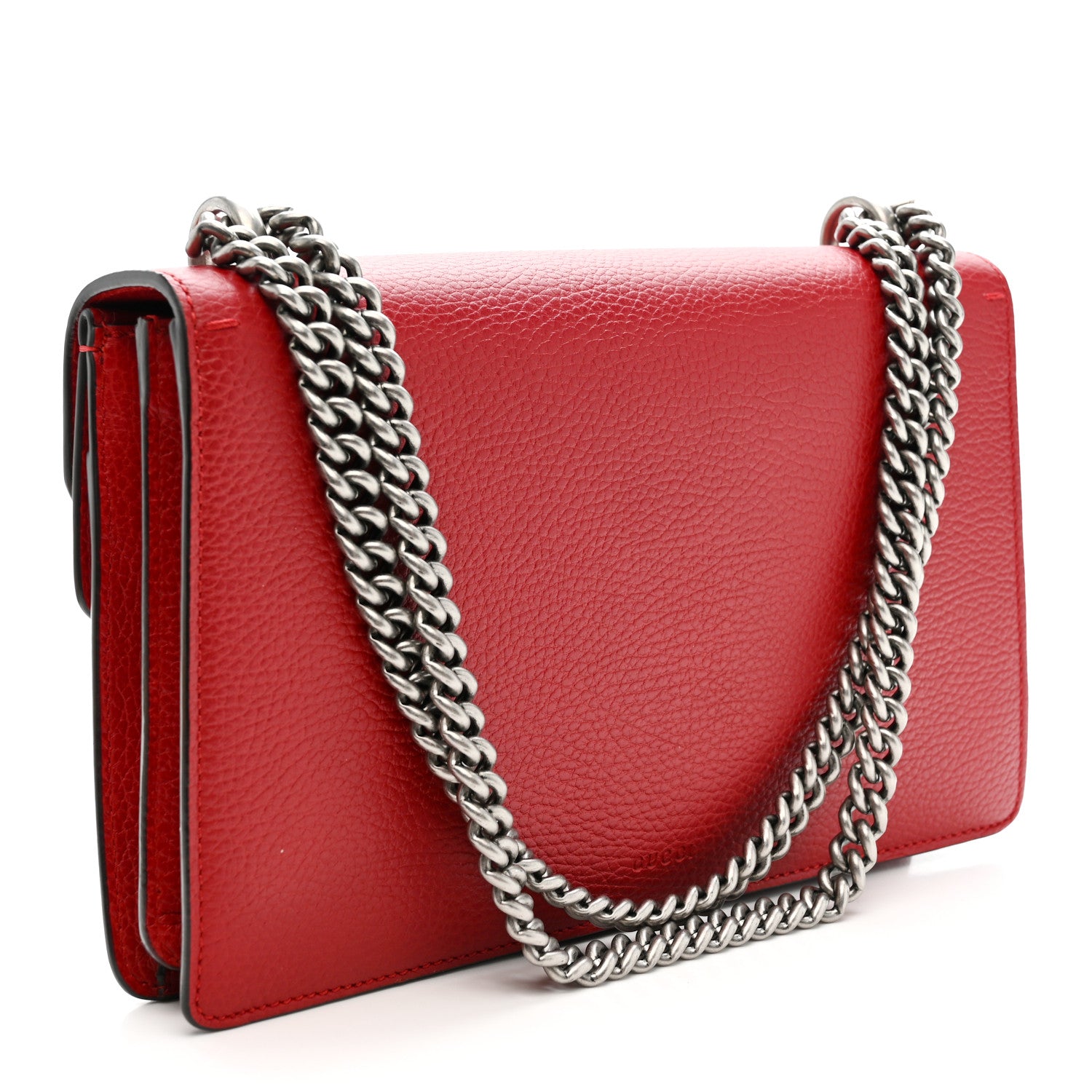 Gucci Dollar Calfskin Swarovski Crystal Small Dionysus Shoulder Bag Hibiscus Red 3 of 11
