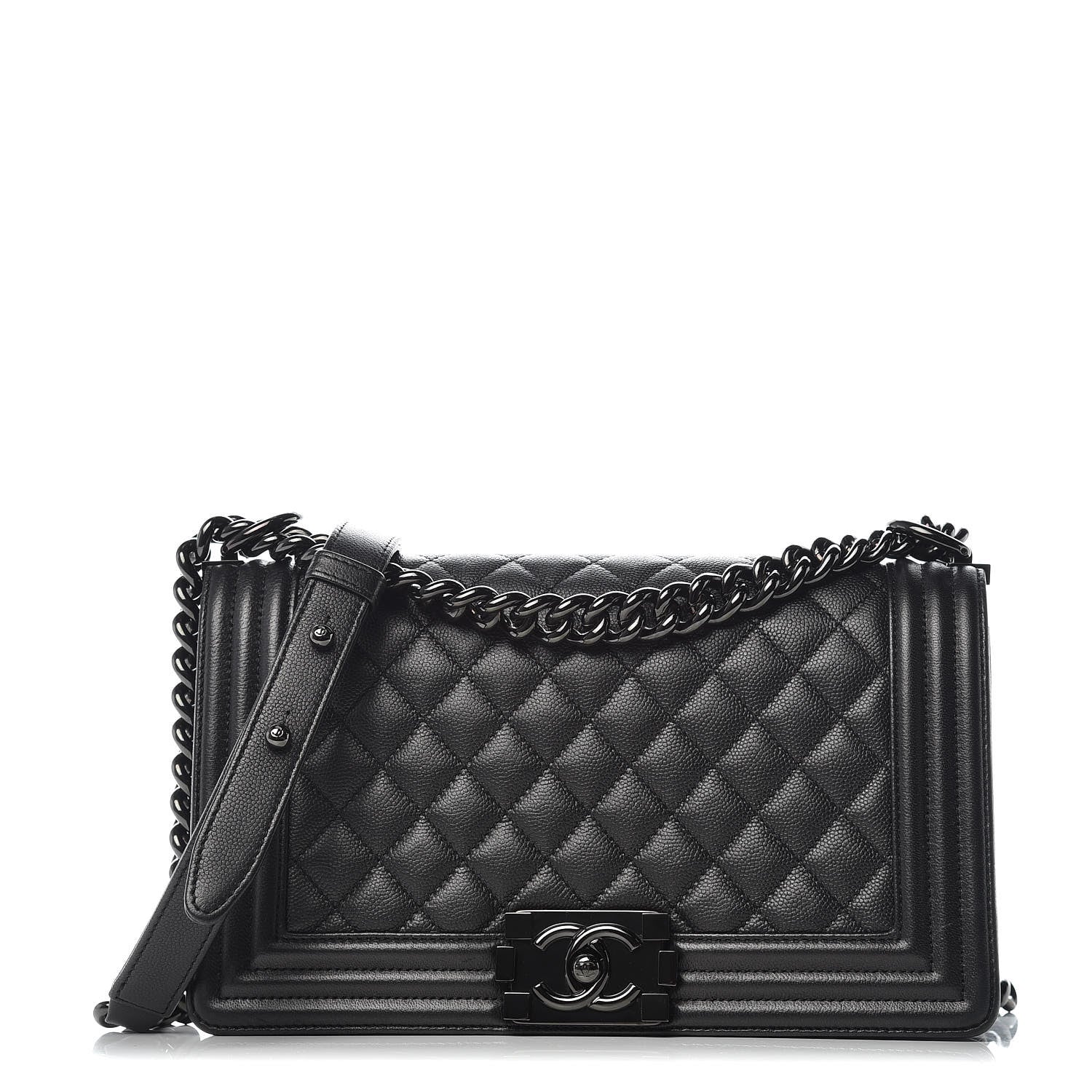 Chanel Caviar Quilted Medium Boy Flap So Black 1 of 9