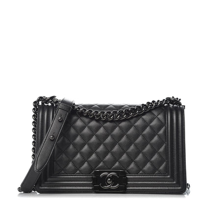 Chanel Caviar Quilted Medium Boy Flap So Black 1 of 9