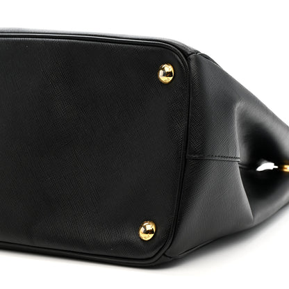 Prada Saffiano Lux Medium Double Zip Black 10 of 13