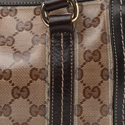 Gucci Crystal Monogram Duchessa Boston Bag Brown 10 of 12