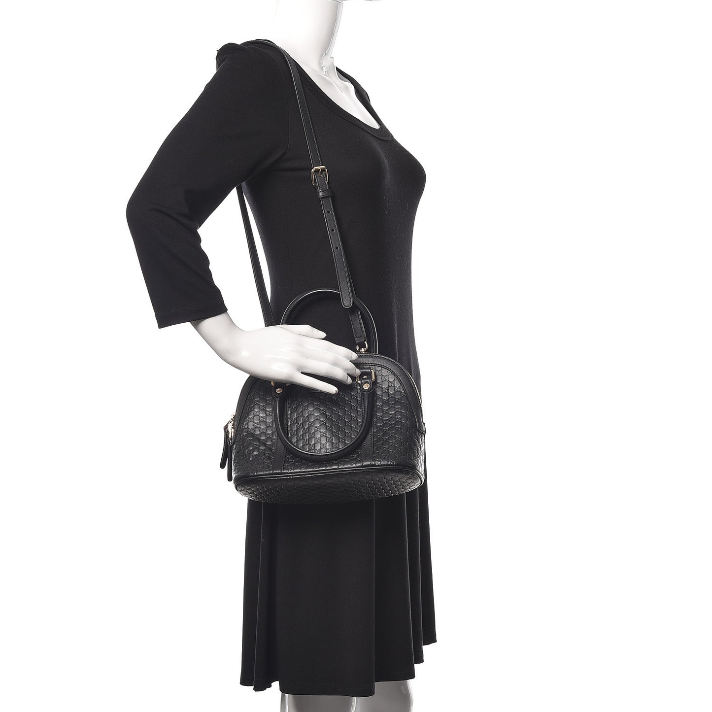 Microguccissima Mini Dome Bag Black