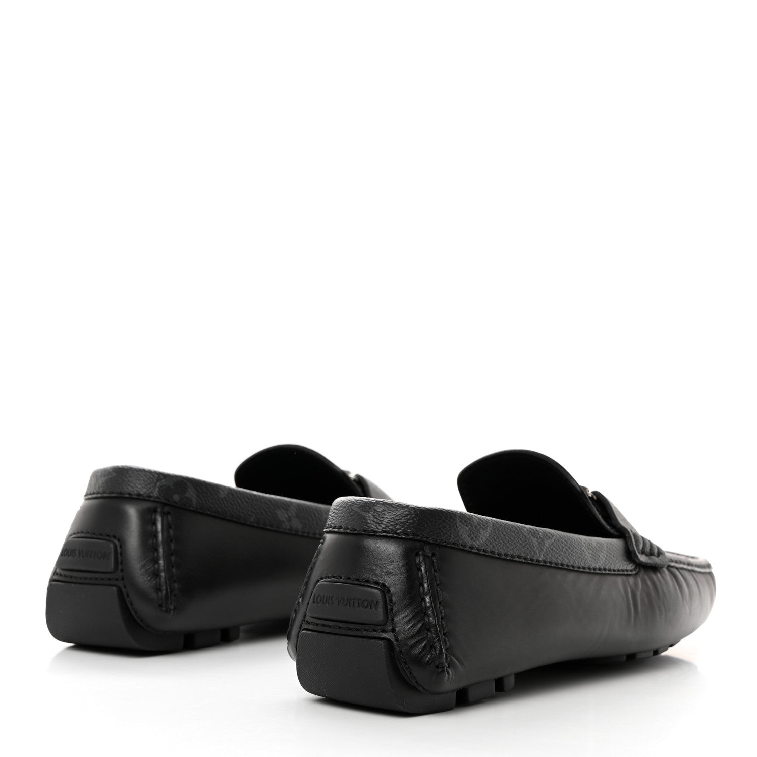 Louis Vuitton Calfskin Monogram Mens Monte Carlo Mocassin Loafers 8.5 Black 4 of 8