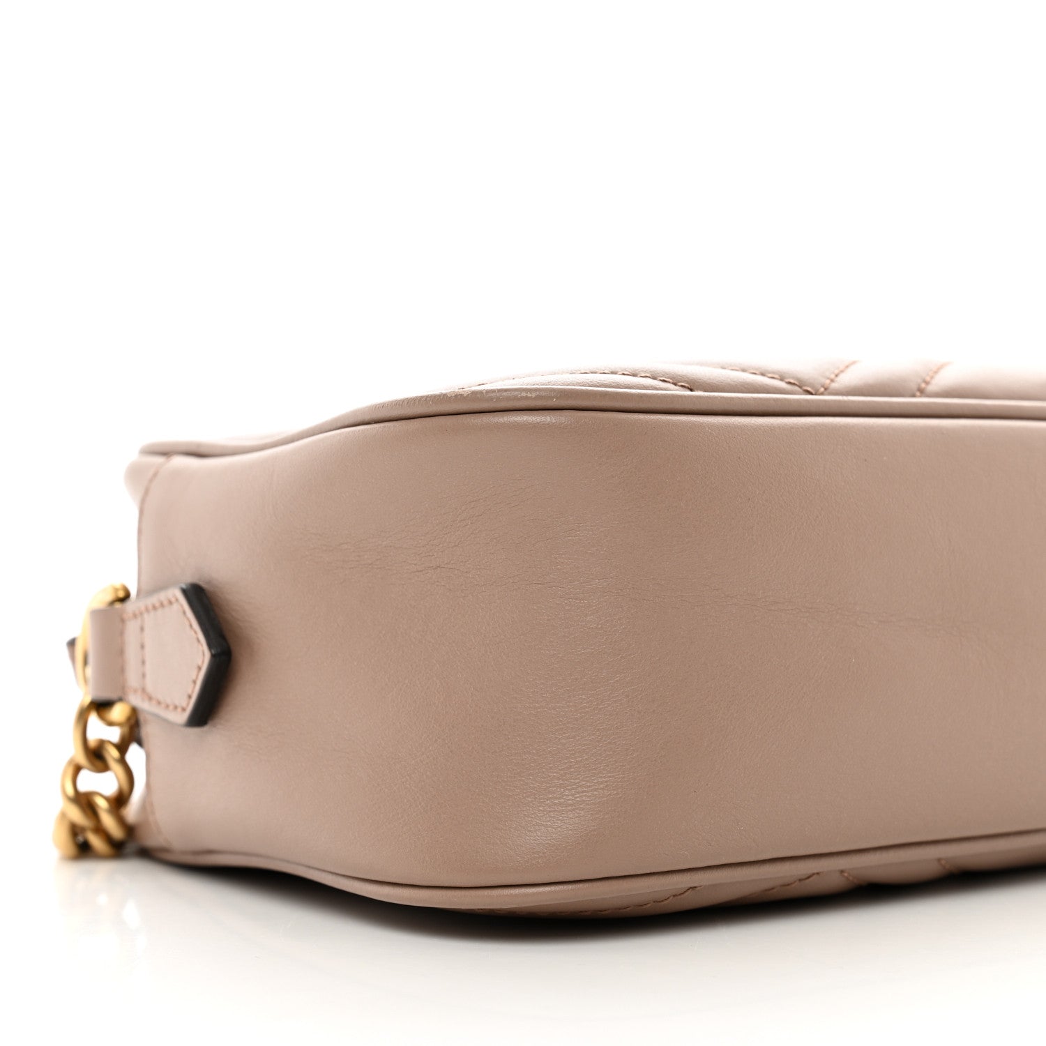 Gucci Calfskin Matelasse Small GG Marmont Chain Shoulder Bag Porcelain Rose 9 of 11