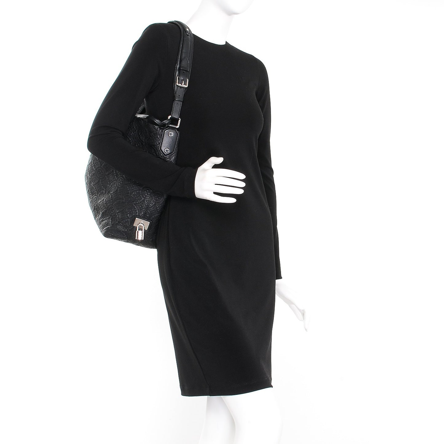 Monogram Lambskin Antheia Hobo PM Black