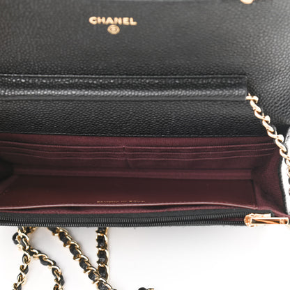 Chanel Caviar Quilted Wallet On Chain WOC Black 5 of 12