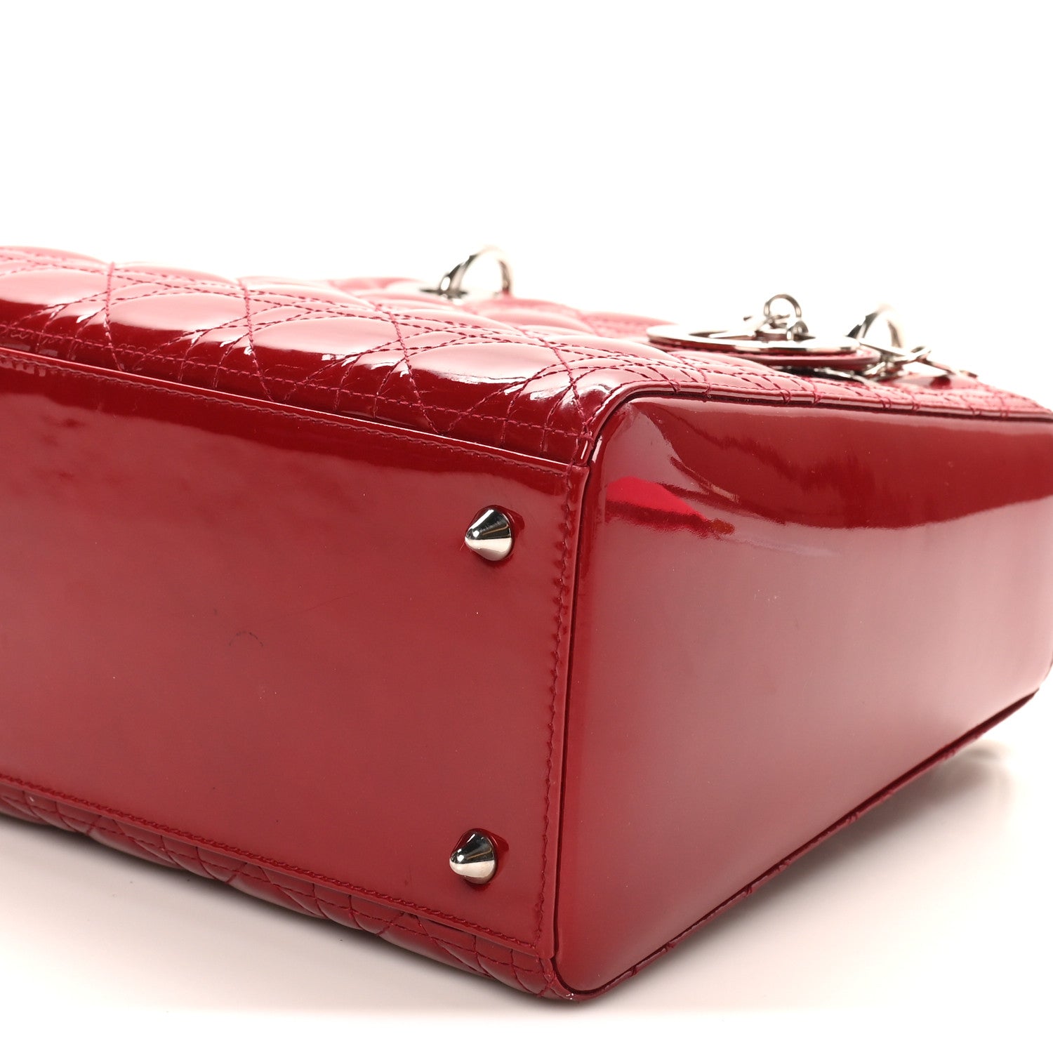 Christian Dior Patent Cannage Medium Lady Dior Red 8 of 8