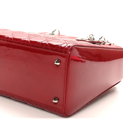 Christian Dior Patent Cannage Medium Lady Dior Red 8 of 8