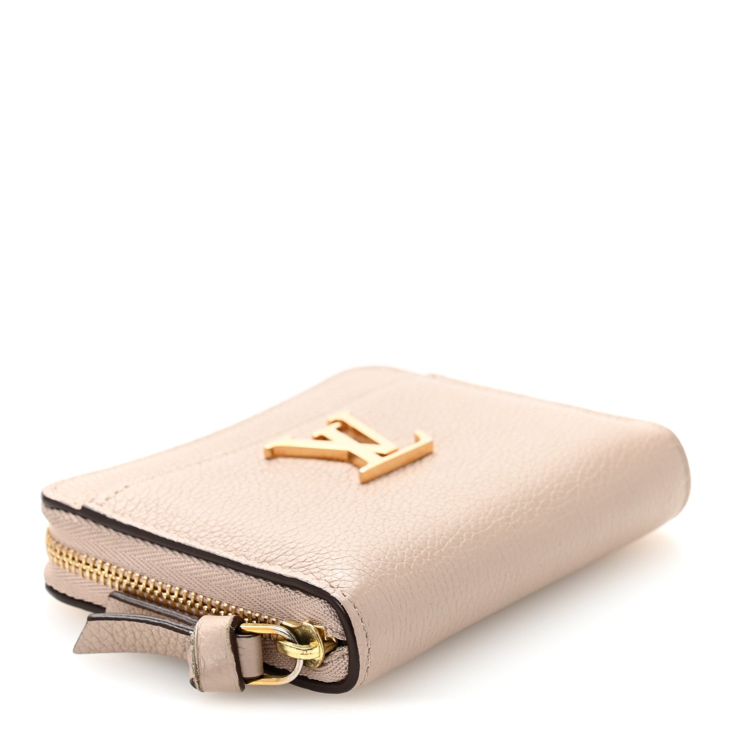 Louis Vuitton Calfskin Lockme Zippy Coin Purse Greige 4 of 9
