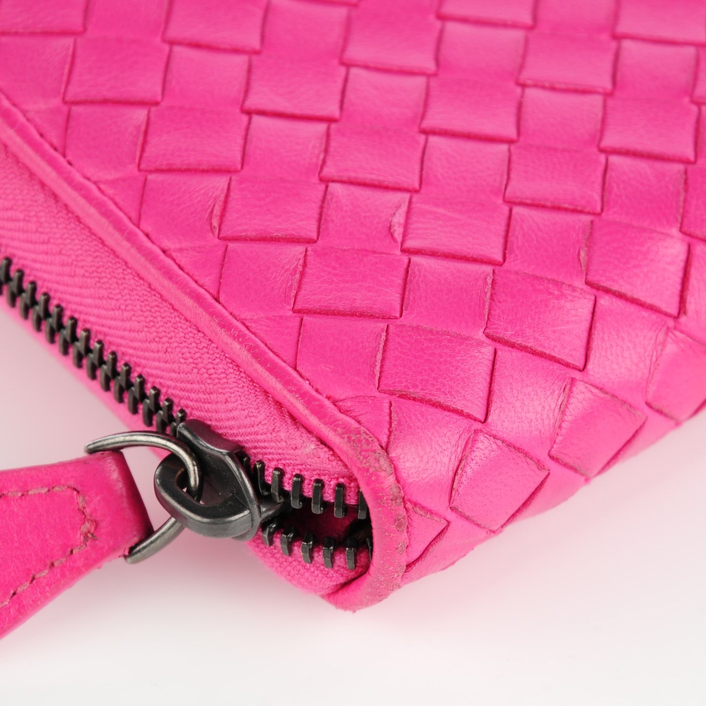 Nappa Intrecciato Zip Around Wallet