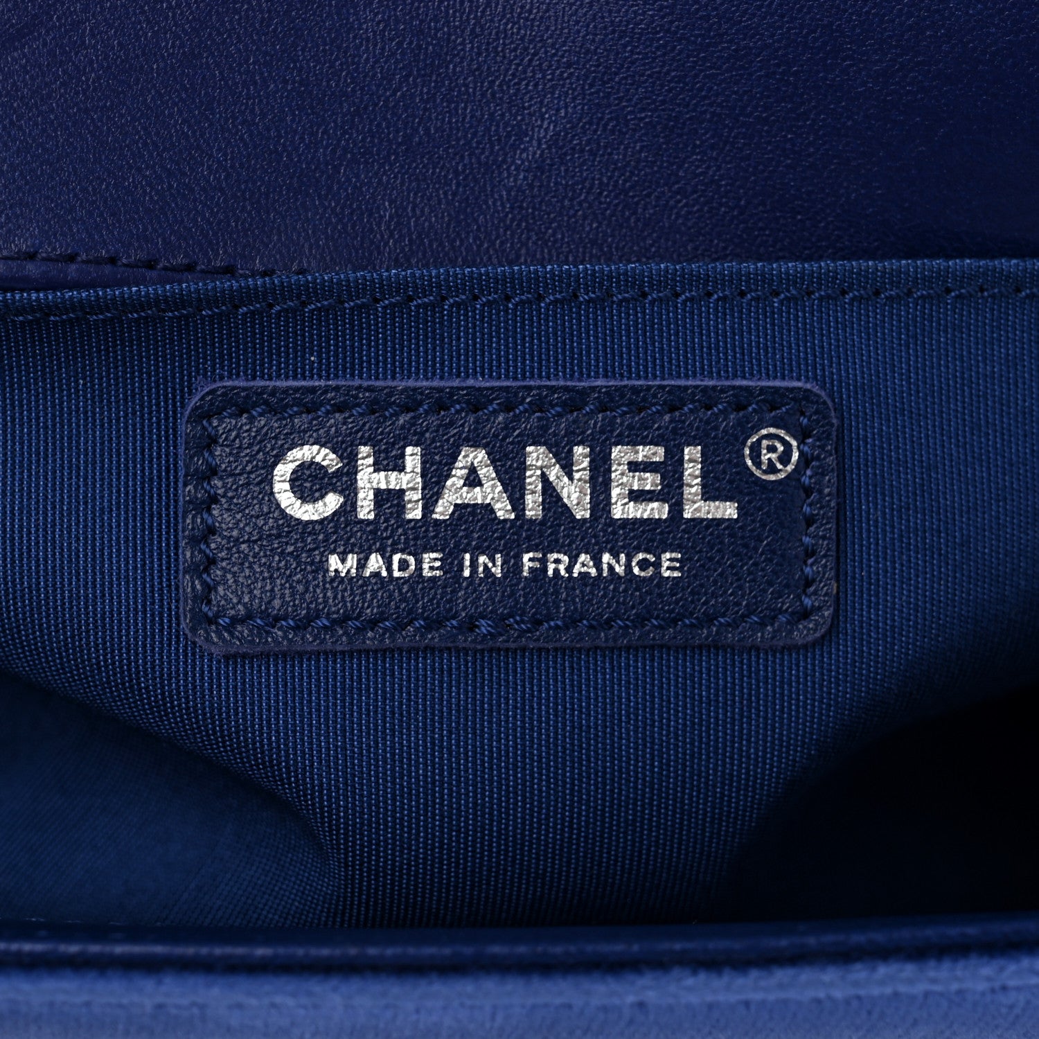 Chanel Velvet Quilted Medium Boy Flap Blue 6 of 10