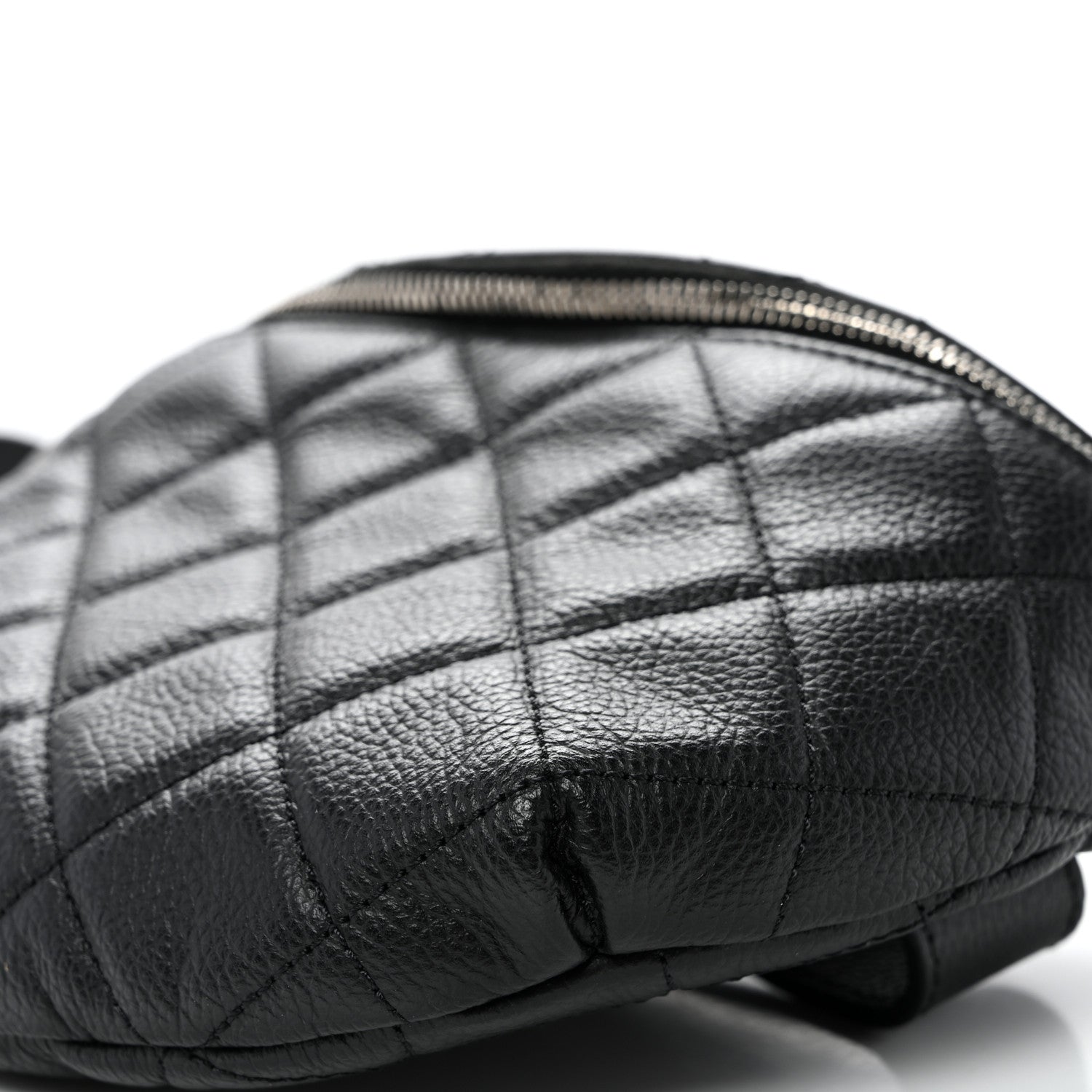 Chanel Grained Calfskin Quilted Waist Belt Bag Black 10 of 10