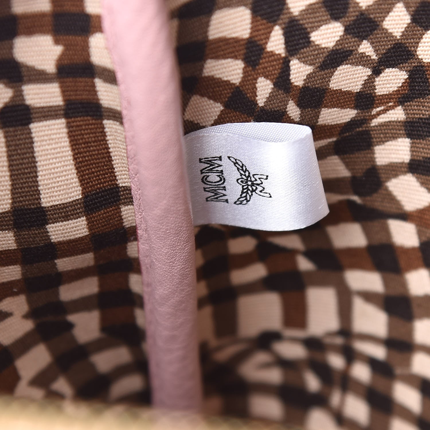 MCM Visetos Liz Shopper Tote Pouch Light Pink 6 of 9