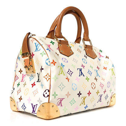 Louis Vuitton Monogram Multicolor Speedy 30 White 3 of 9