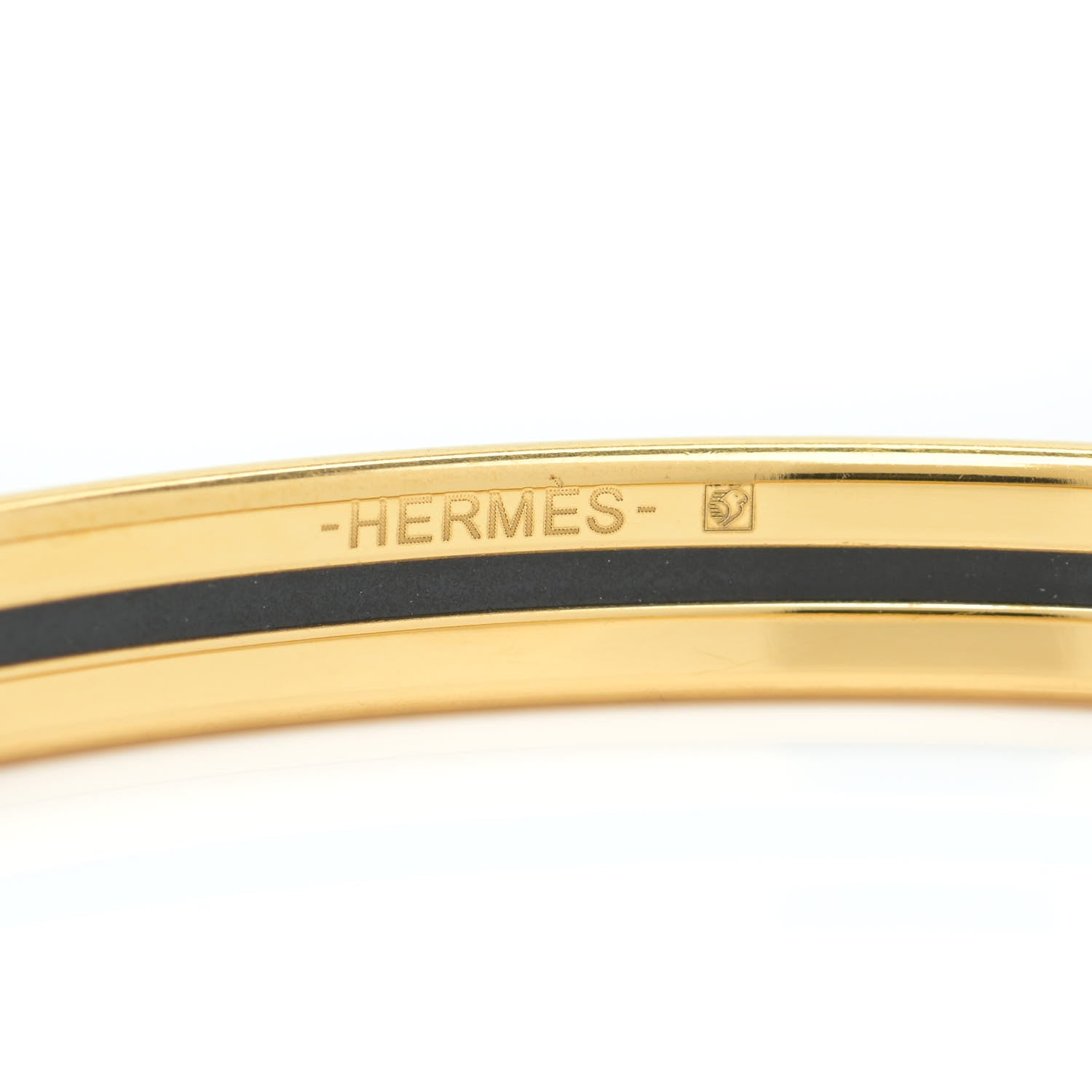 Hermes Enamel Printed Extra Narrow Printed Colliers De Chiens Bracelet 70 5 of 5