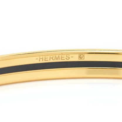 Hermes Enamel Printed Extra Narrow Printed Colliers De Chiens Bracelet 70 5 of 5