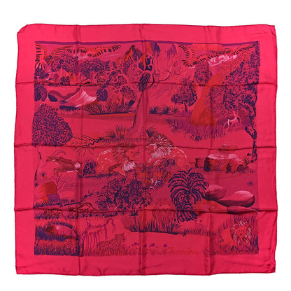 Hermes Silk Dip Dye Nuba Mountain Scarf 90 Fuchsia 1 of 6