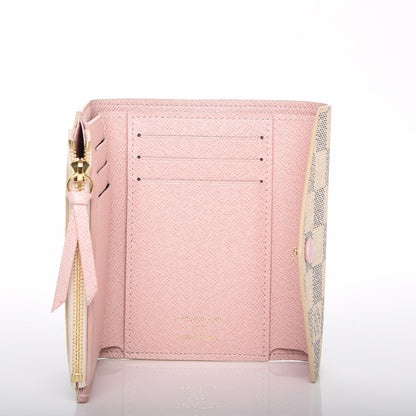 Louis Vuitton Damier Azur Victorine Wallet Rose Ballerine 5 of 6