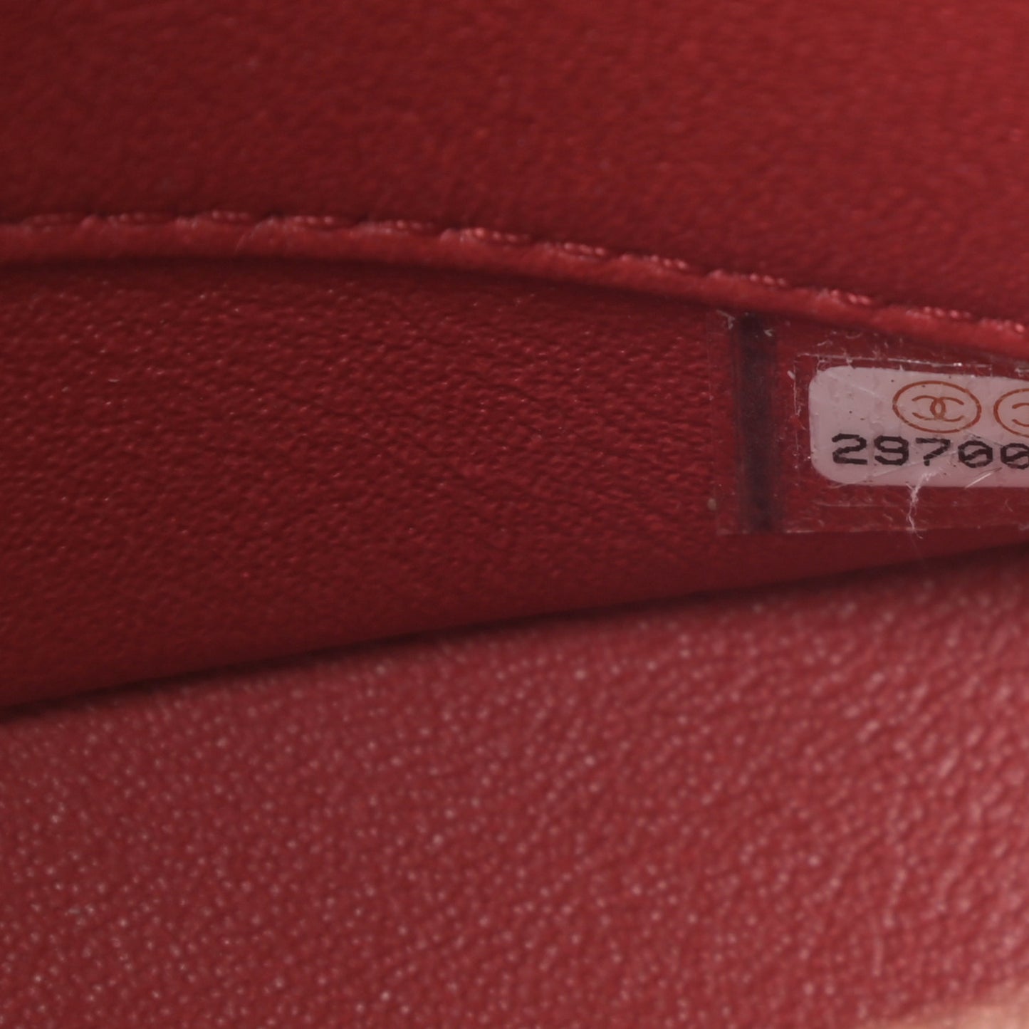 Lambskin Quilted Small Trendy CC Bowling Bag Red