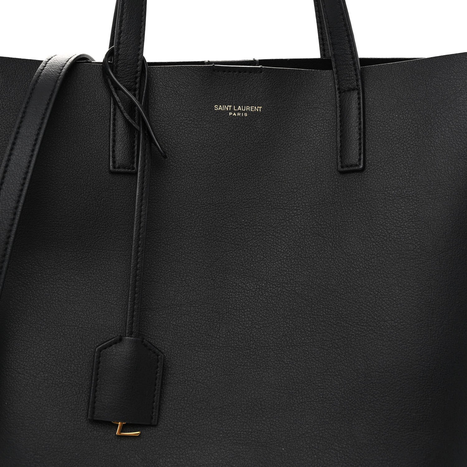 Saint Laurent Calfskin Toy Shopping Tote Black 6 of 8
