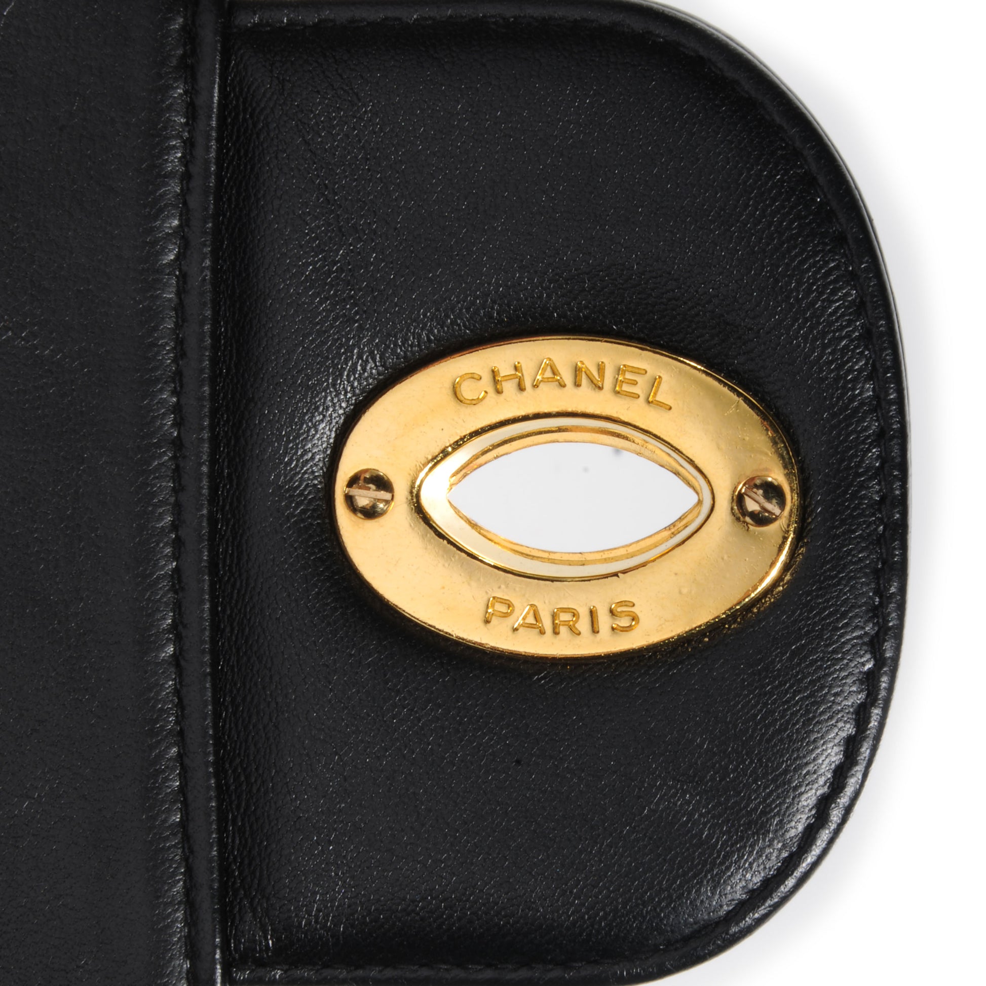 Chanel Lambskin Vertical Quilt Jumbo Flap Black 9 of 10