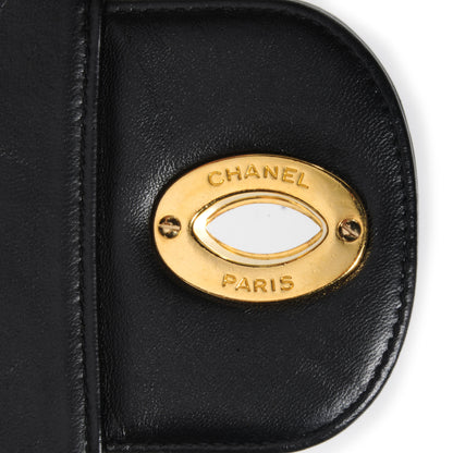 Chanel Lambskin Vertical Quilt Jumbo Flap Black 9 of 10