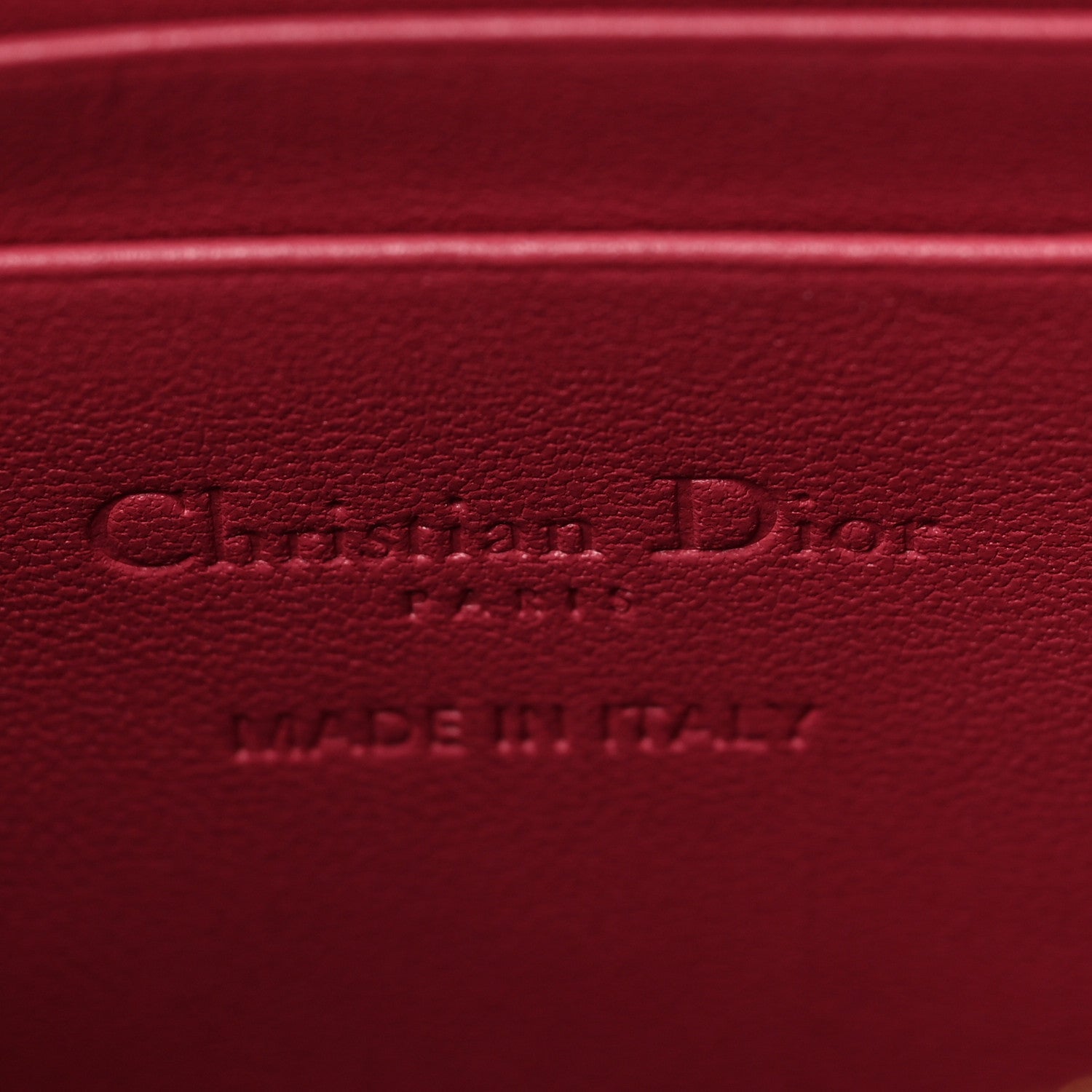 Christian Dior Lambskin Cannage Lady Dior Phone Holder Red 5 of 8