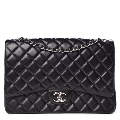 Chanel Lambskin Quilted Maxi Double Flap Black 1 of 8