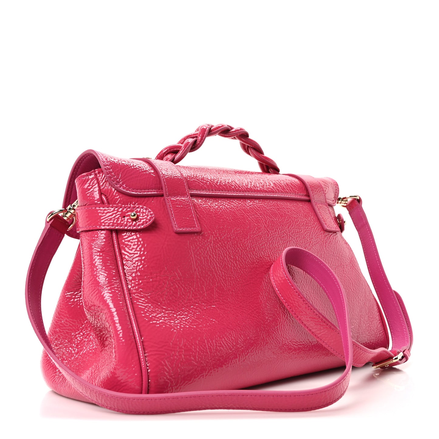 Spongy Patent Small Alexa Pink