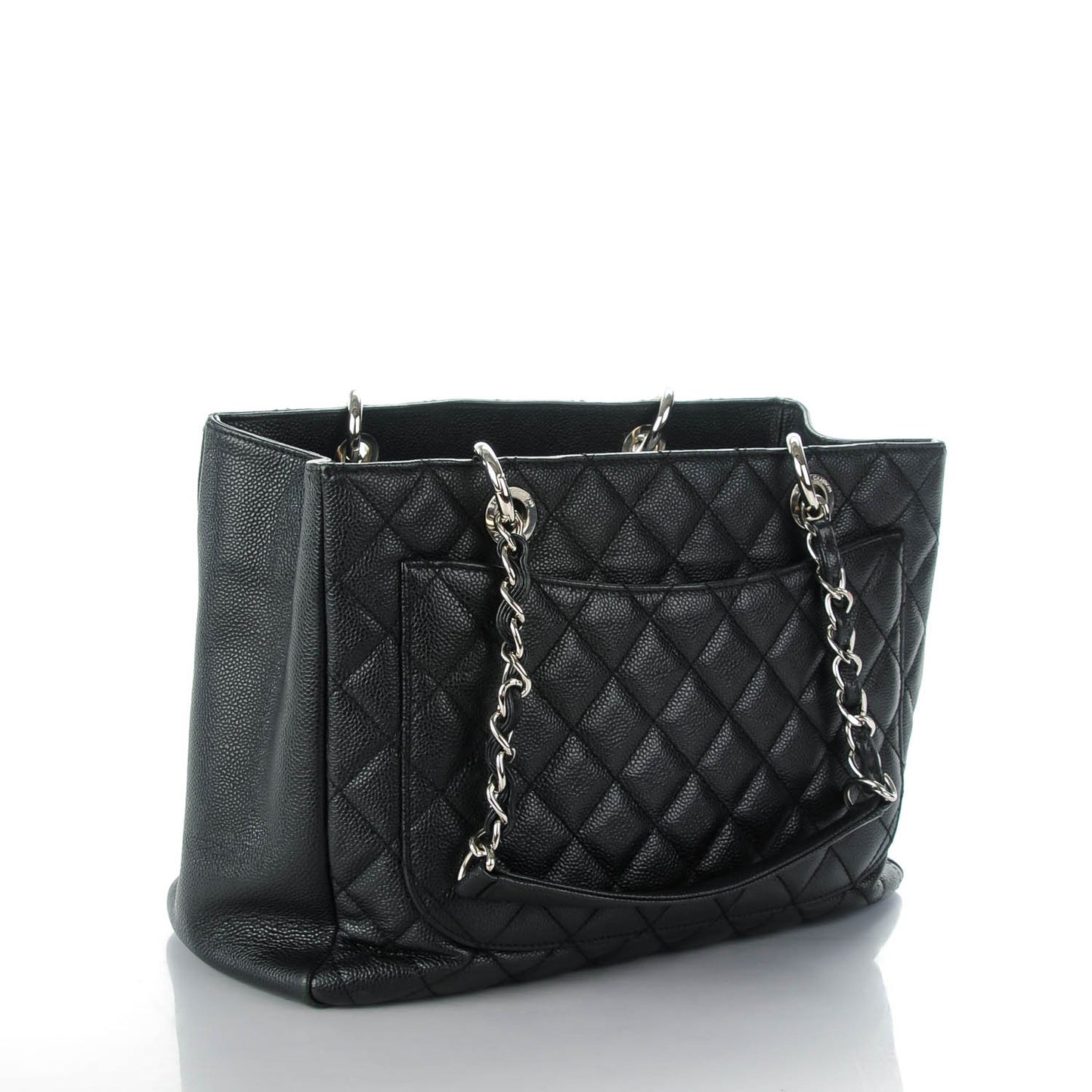 Caviar Quilted Grand Shopping Tote GST Black