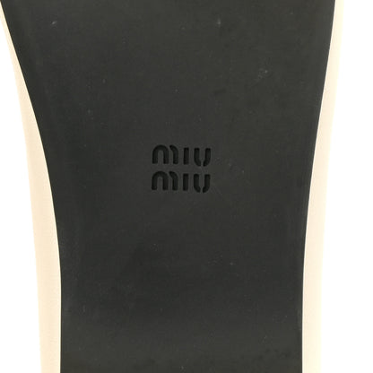 Miu Miu Nappa Womens Elan Bow Ballerina Flats 36 Avorio 8 of 9