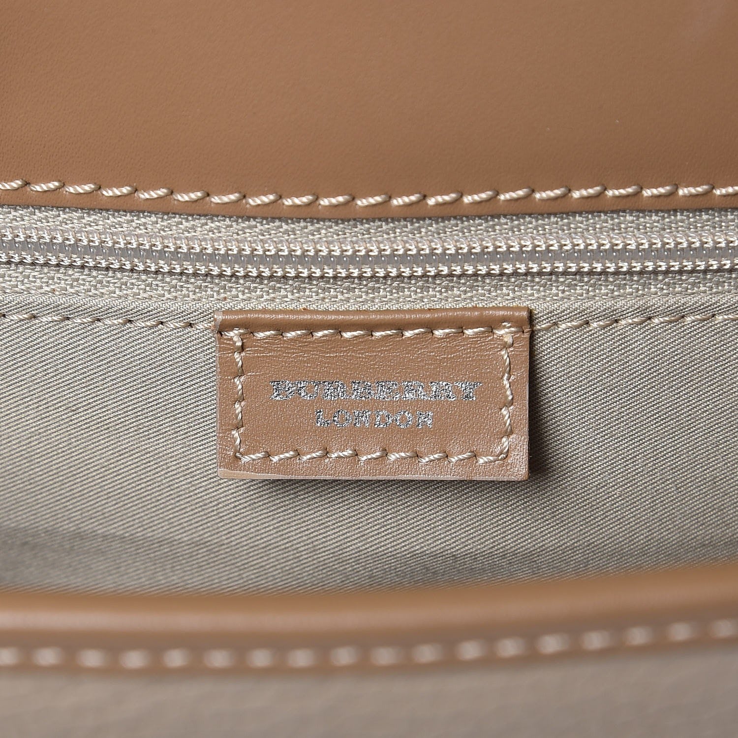Burberry Grained Calfskin Satchel Brown 6 of 10