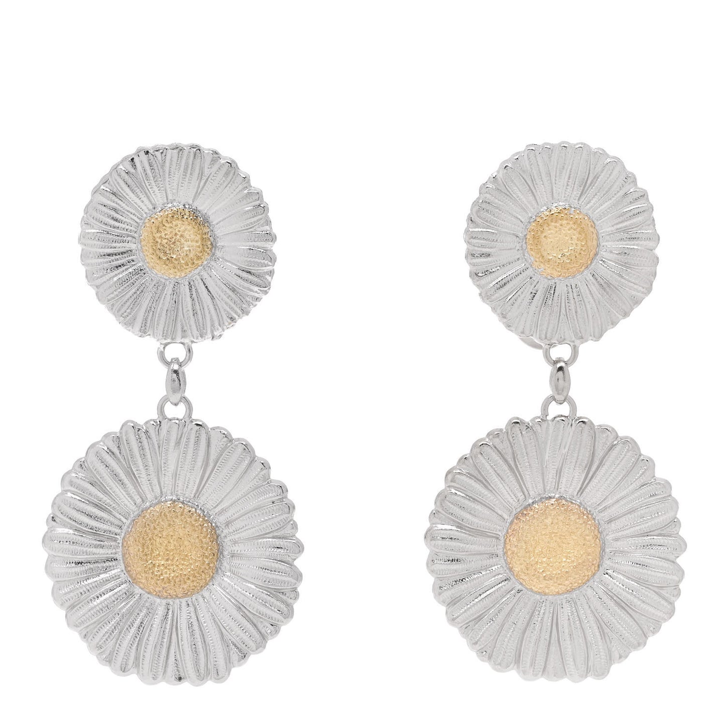 Sterling Silver Vermeil Blossoms Daisy Drop Earrings