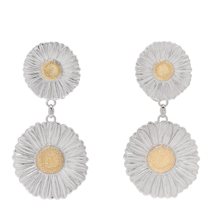 Buccellati Sterling Silver Vermeil Blossoms Daisy Drop Earrings 1 of 5