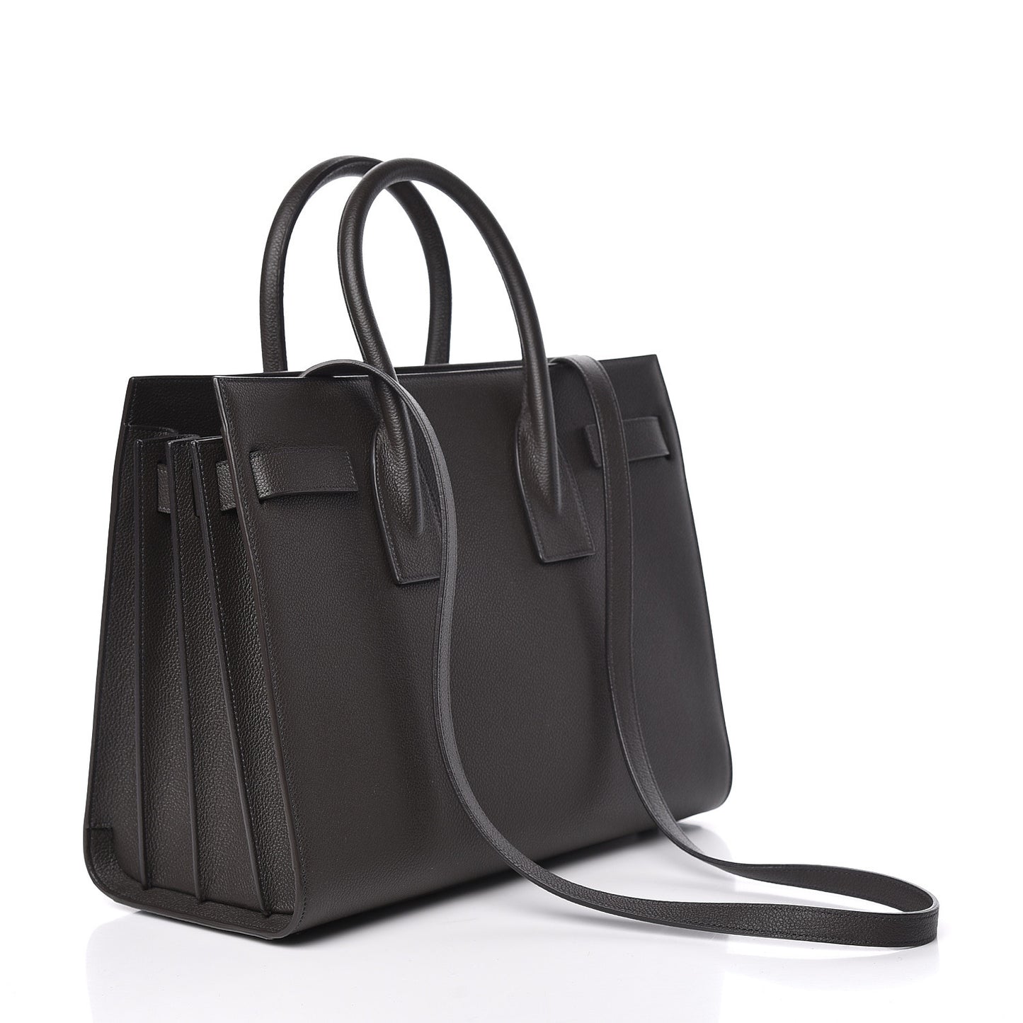 Grained Calfskin Small Sac De Jour Coal