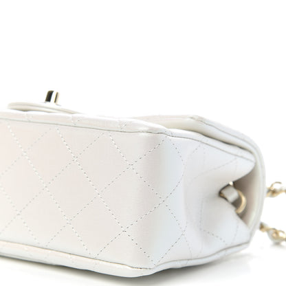 Chanel Iridescent Calfskin Quilted Mini Rectangular Flap White 9 of 11
