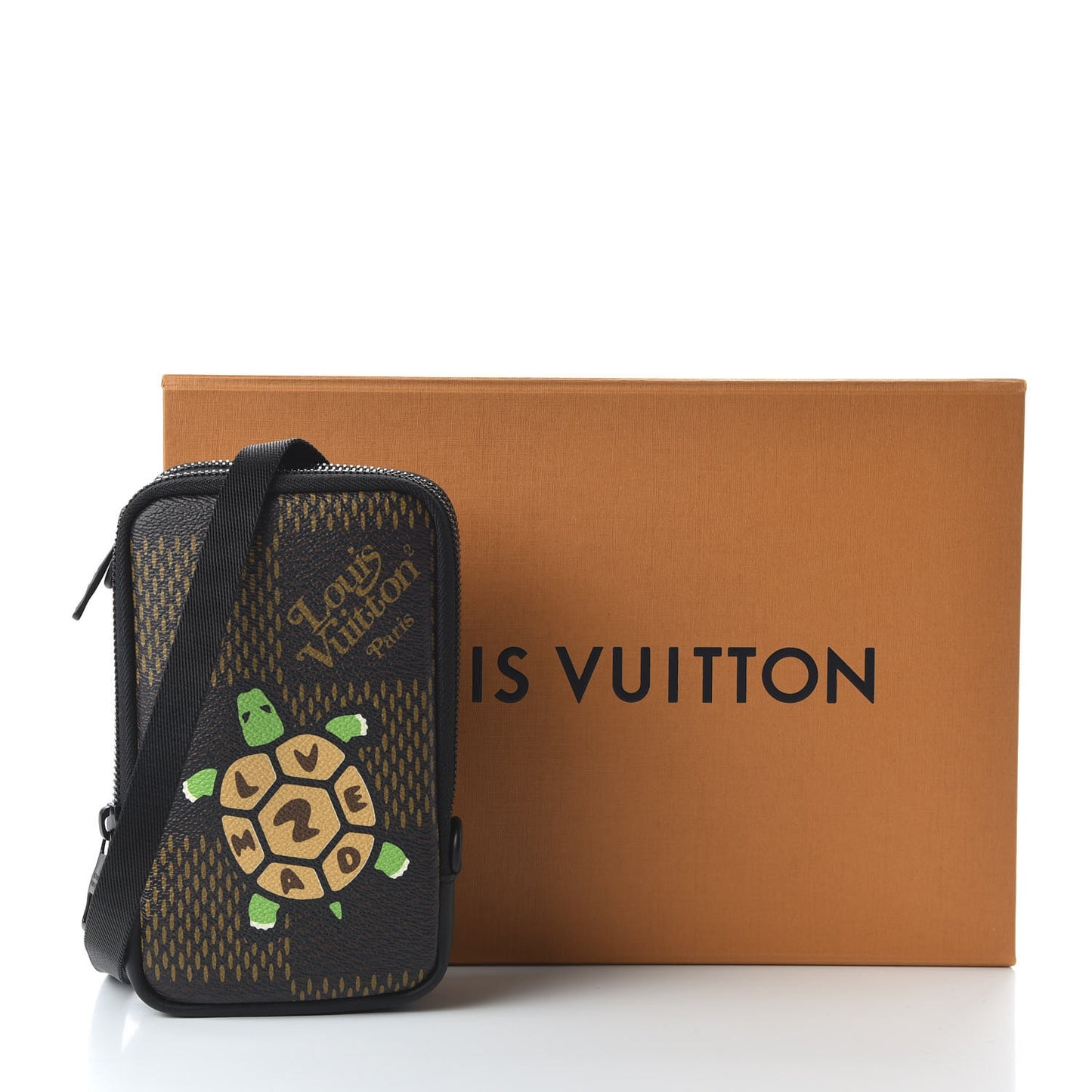 X NIGO Giant Damier Ebene Tortoise Double Phone Pouch