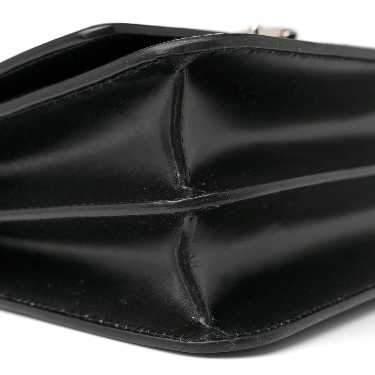 Burberry Calfskin Monogram Embossed Small TB Chain Bag Black 8 of 11
